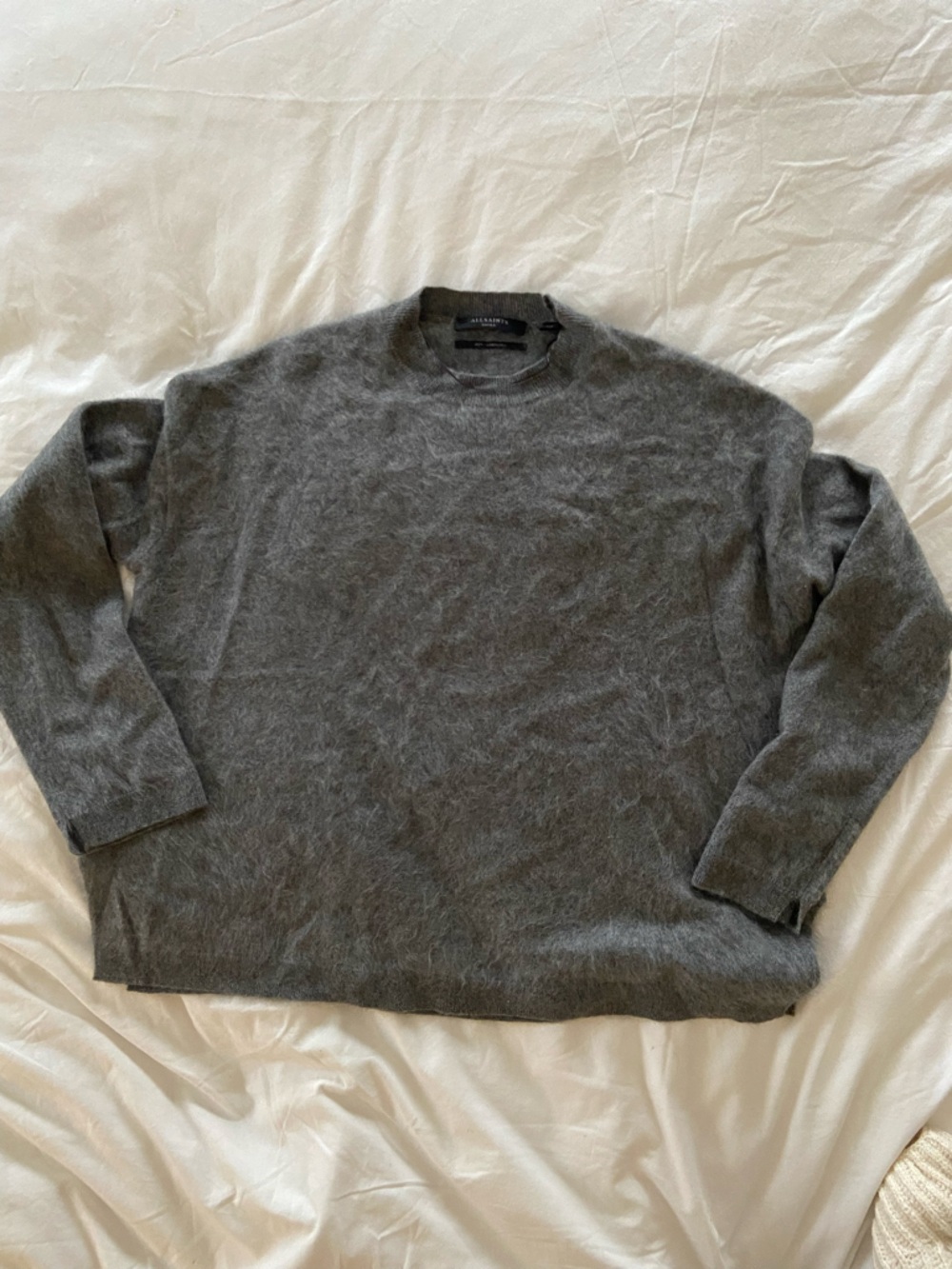 AllSaints Cashmere Gray Crewneck Sweater